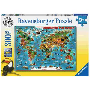 Ravensburger Puzzle karta svijeta životinja 300kom