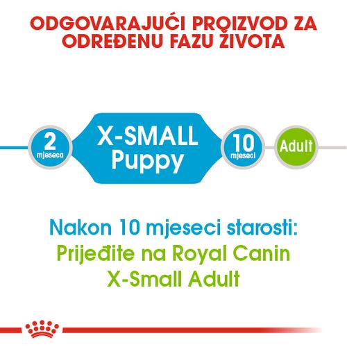 ROYAL CANIN SHN Extra Small Puppy, potpuna hrana za pse, specijalno za štence jako malih pasmina (konačne težine do 4 kg) do 10 mjeseci starosti, 500 g slika 8