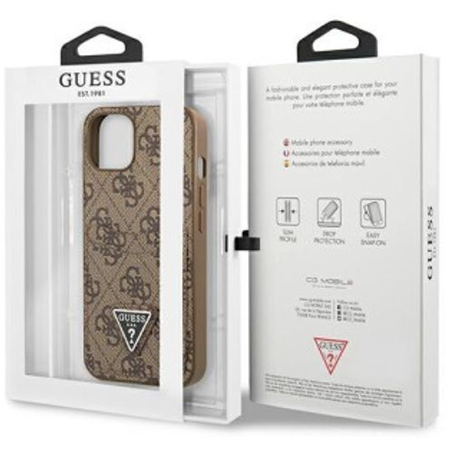 GUESS Futrola za iPhone 13 Pro Max Brown Triangle Logo Cardslot slika 2