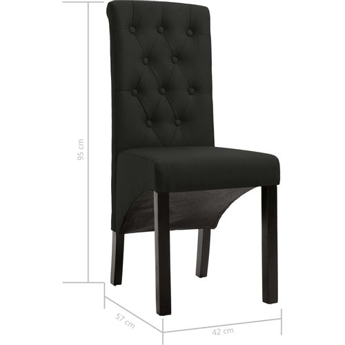 Blagovaonske stolice od tkanine 4 kom crne slika 14
