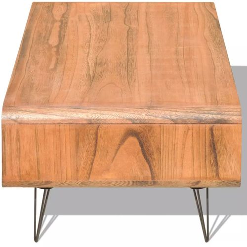 Stolić za kavu od masivnog paulovnija drva 90x55,5x38,5 cm smeđi slika 14