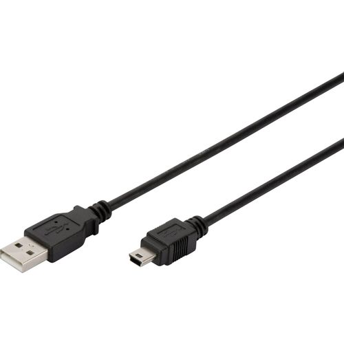 Digitus USB kabel USB 2.0 USB-A utikač, USB-Mini-B utikač 1.00 m crna  AK-300108-010-S slika 2