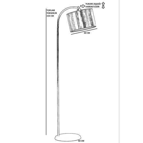 Podna Lampa Azra 8736-7 u Boji Senfa slika 3