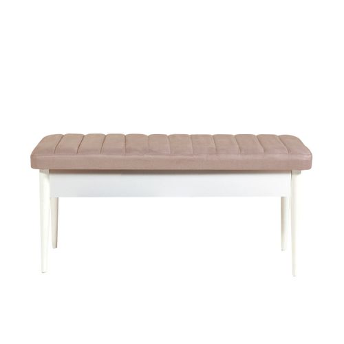 Woody Fashion Klupa, Bijela boja Kamen, Vina Bench - White, Stone slika 1