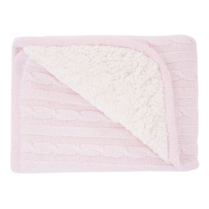 Kikka Boo Pletena dekica Sherpa 75x100cm,  Svijetlo roza