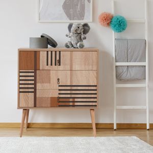 Komoda City Trio u boji - višebojni dizajn