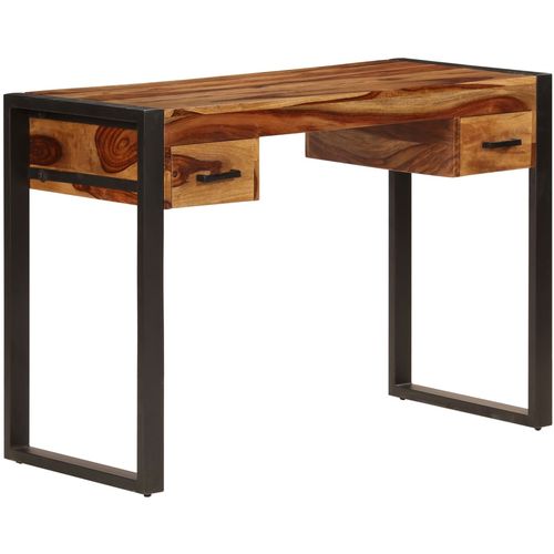 Radni stol s 2 ladice od masivnog drva šišama 110 x 50 x 77 cm slika 1