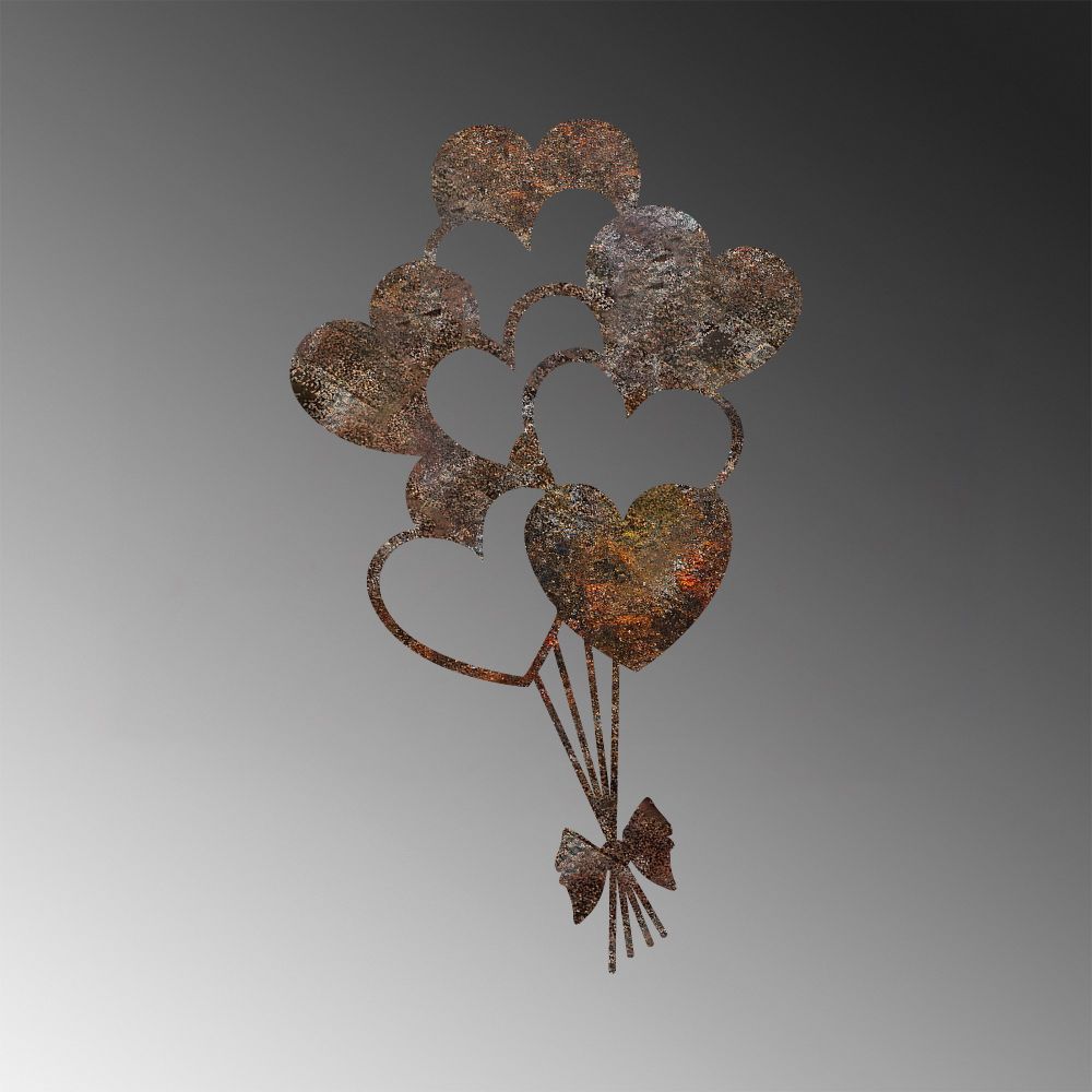 Decorative metal wall accessory Rusty Heart 1 Antiquation, colours: multicolor slika 7