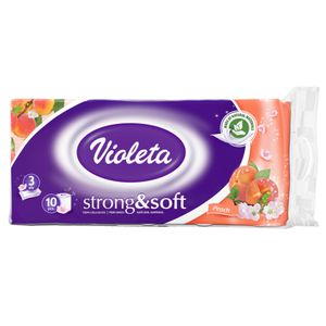 Violeta Toaletni papir 10/1, 3-sloja, strong&soft breskva
