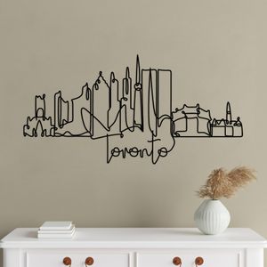 Toronto Crni Dekorativni Metalni Zidni Ukras