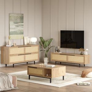 ON20-SU Oak Living Room Furniture Set