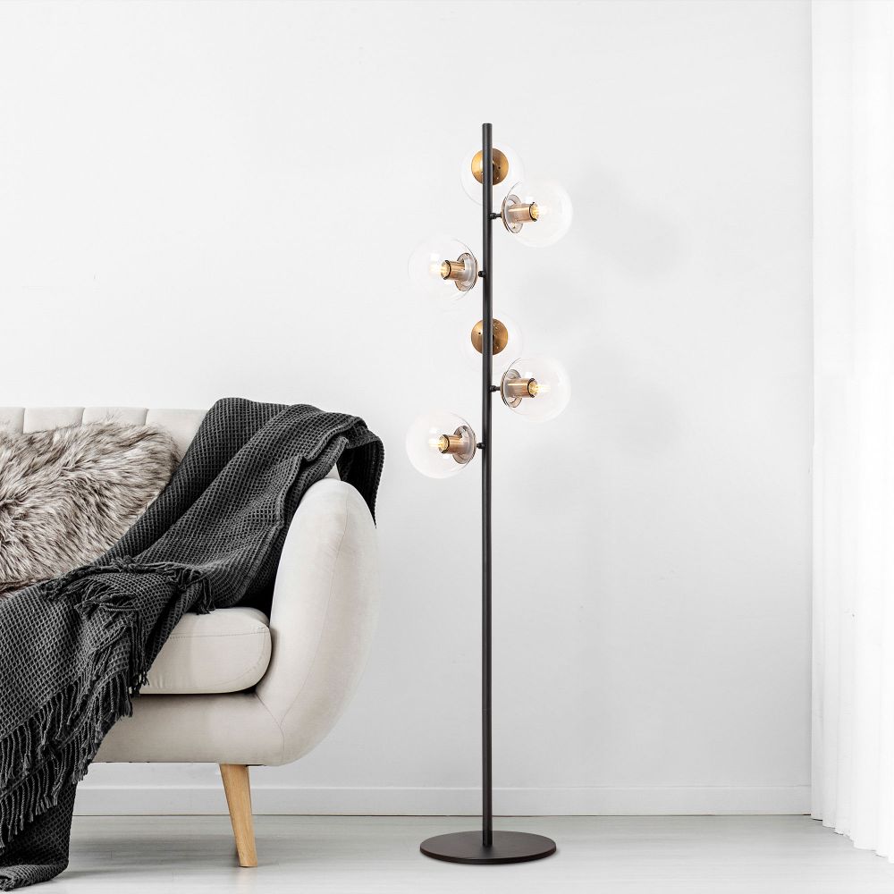 Fazli - 10515 Crna Antikna Podna Lampa slika 2