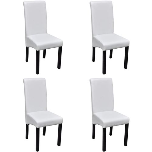 Blagovaonske stolice od umjetne kože 4 kom bijele slika 27