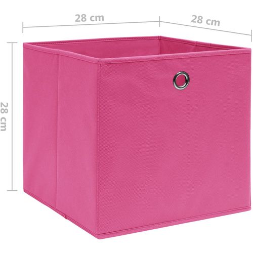 Kutije za pohranu od netkane tkanine 4 kom 28 x 28 x 28 cm roze slika 31