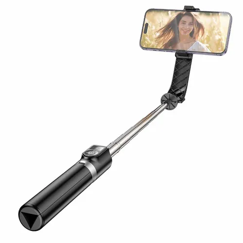 HOCO držač za stativ za selfie stick s Prior K20 bežičnim daljinskim upravljačem crni slika 3