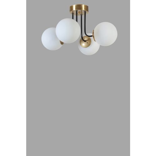 Pablo 4 Lü Eskitme Beyaz Camlı Avize White
Gold Chandelier slika 5