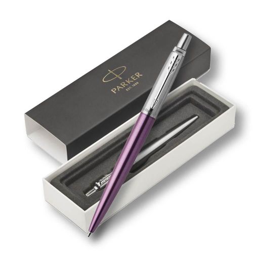 Olovka kemijska Parker Jotter victoria violet CT, vrh medium, plava tinta slika 2