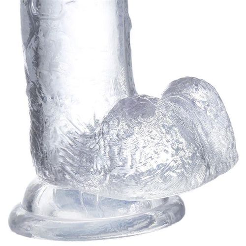 Glazed realistični prozirni dildo s testisima 18cm ili 22cm slika 30