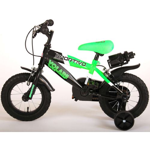 Volare Sportivo dječji bicikl 12" s dvije ručne kočnice crno-zeleni slika 13