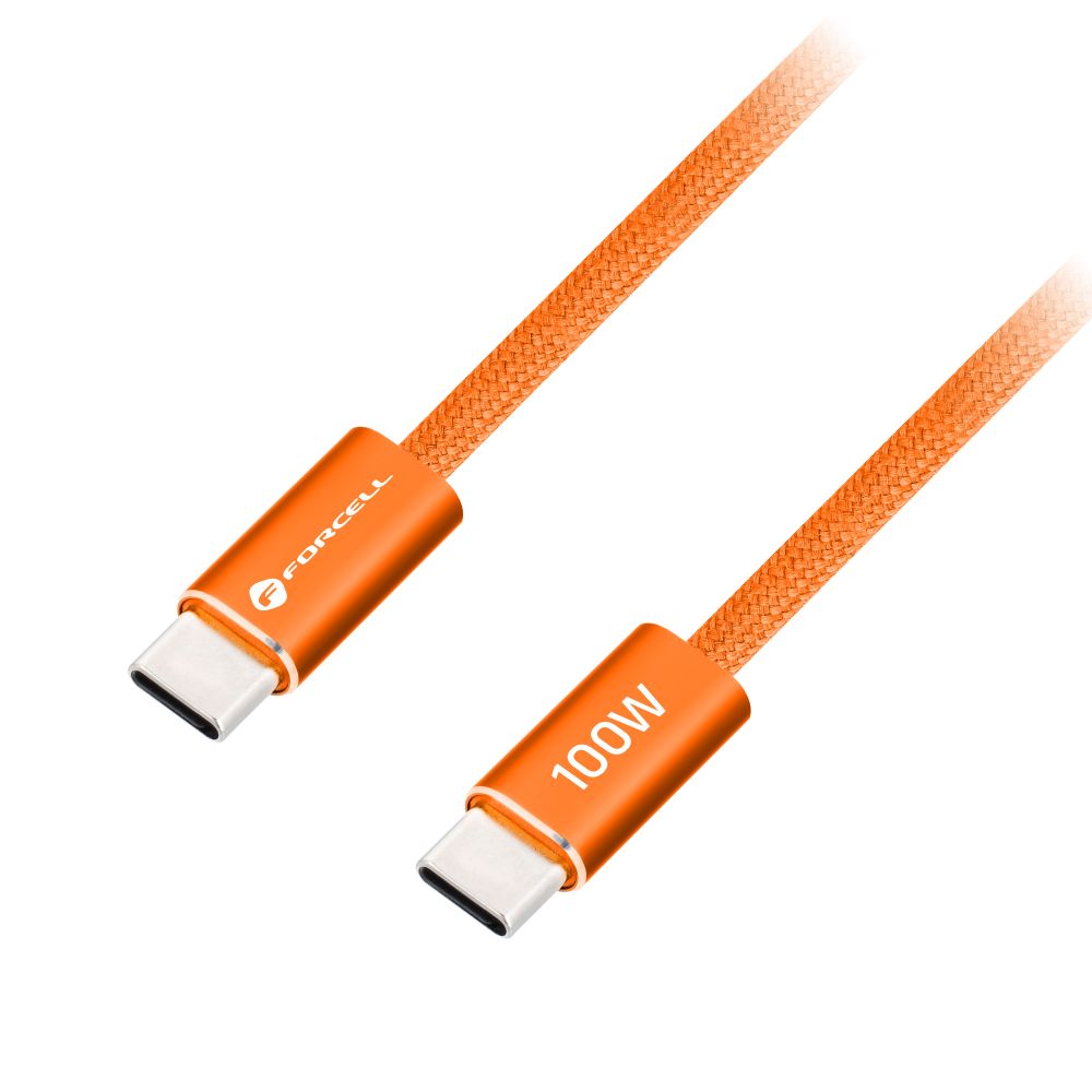 USB C na USB C kabel Forcell F-Energy QC4.0 PD 5A 100W 120 cm ACYH23 narančasti slika 3