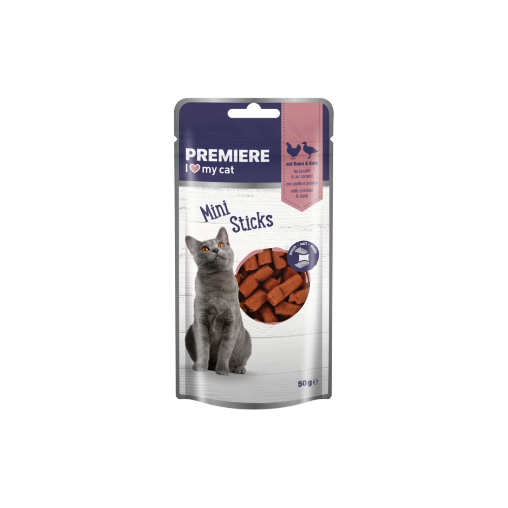 Premiere poslastica za mačke Mini Sticks piletina i patka 50 g slika 1