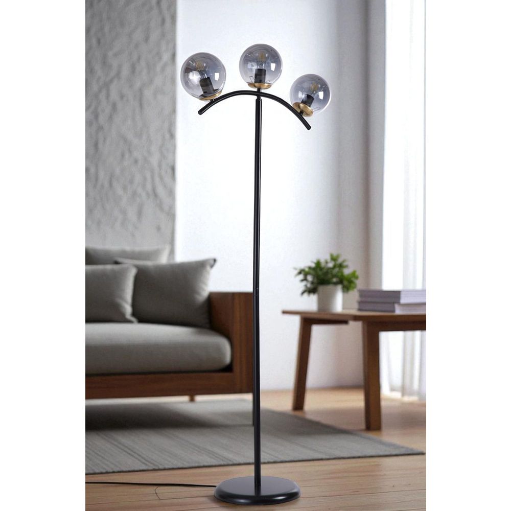 Opviq Podna lampa 893, siva, crna slika 1