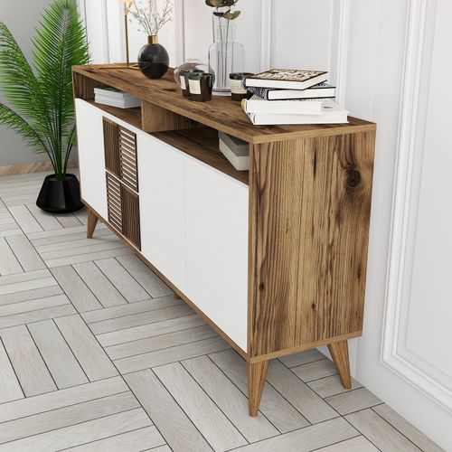 Woody Fashion Konzola, Milan 160 - Walnut, White slika 3