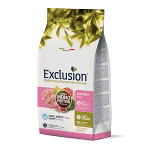 Exclusion Mediterraneo Monoprotein Formula Puppy Small, potpuna hrana za pse, za štence malih pasmina, piletina, 500 g