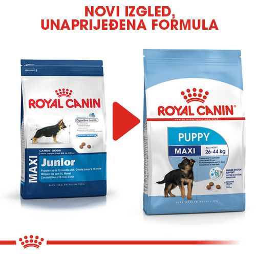 ROYAL CANIN SHN Maxi PUPPY, potpuna hrana za pse, specijalno za štence velikih pasmina (konačne težine od 26 do 44 kg)  do 15 mjeseci starosti, 4 kg slika 2