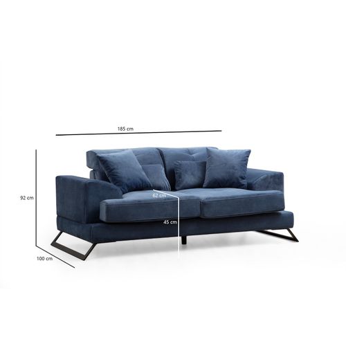 Atelier Del Sofa Dvosjed, Mornarsko plava, Frido - Navy Blue slika 8