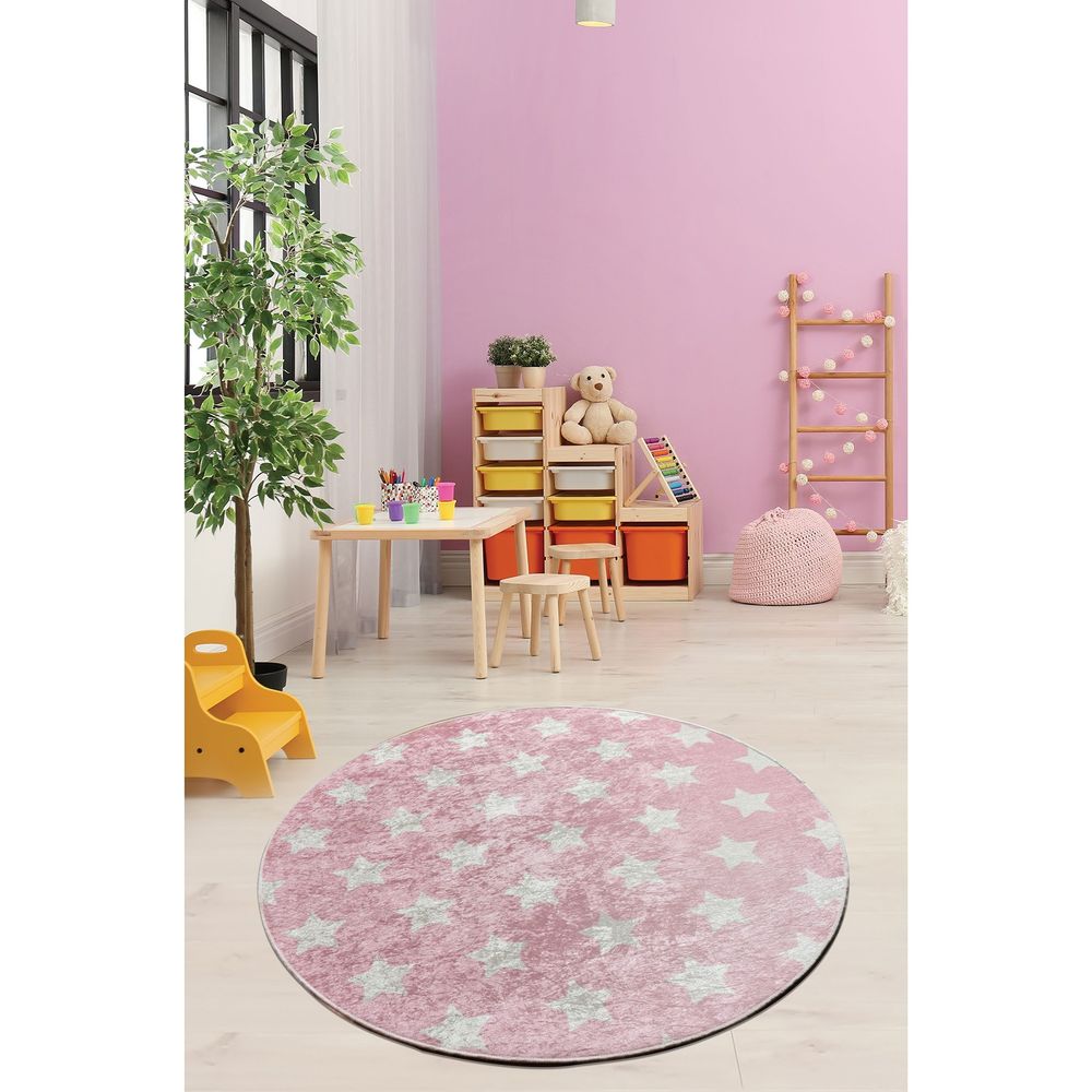 Yıldız - Pink & White Tepih (140 cm) slika 1