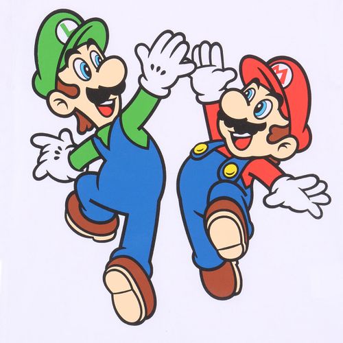 Dječja Majica Kratkih Rukava Super Mario - Mario i Luigi, Bijela, 12-13 Godina slika 2