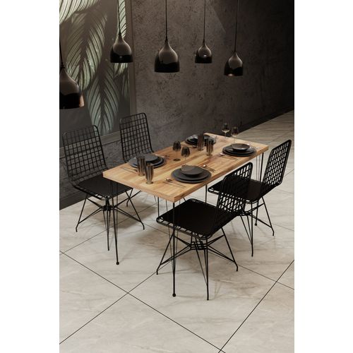 Nmsymk001  Oak
Black Table & Chairs Set (5 Pieces) slika 1