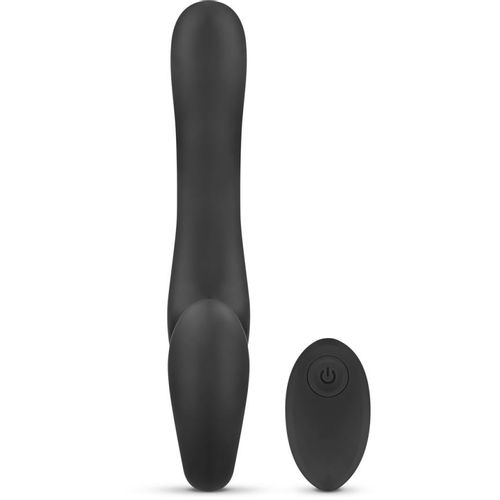 Vibracijski strap on dildo bez pojasa No-Parts - Avery, 22 cm, crni slika 5