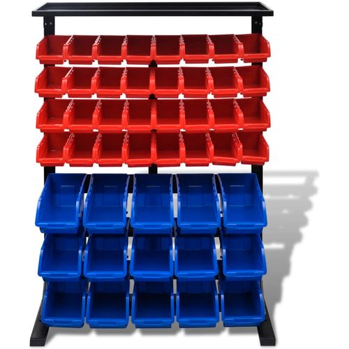 Set zidnih kutija za alat, 47 kom , crvena i plava slika 5