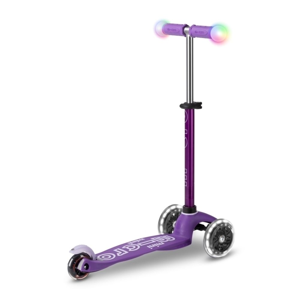 Micro Romobil Mini Deluxe Magic LED, Ljubičasti slika 3