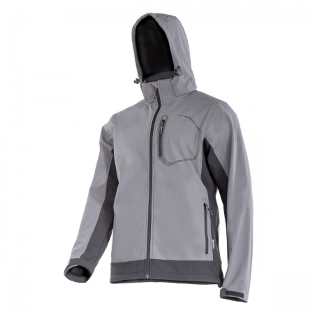 JAKNA OD SOFTSHELLA S KAPULJAČOM SIVA "3XL"  LPKS23XL slika 1