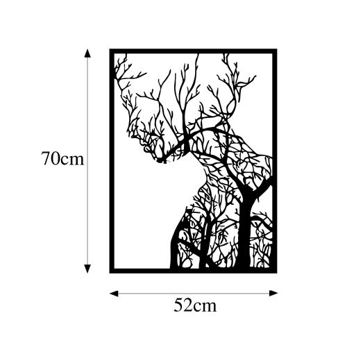 Wallity Metalna zidna dekoracija, Tree Woman - 320 slika 6