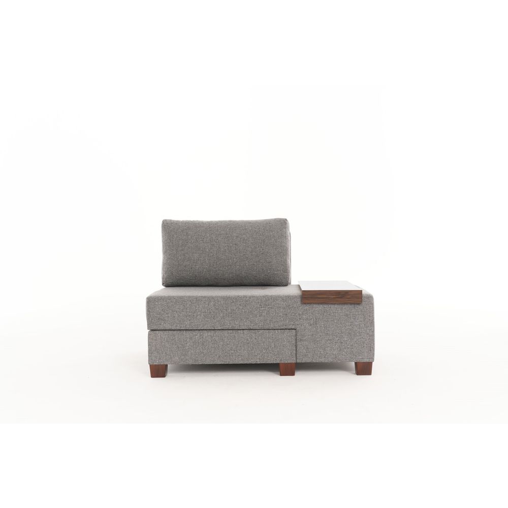 Perenna Linen Right - Sivi Sofa-Krevet sa 1 Sjedištem slika 4