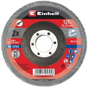 Einhell Pribor za brusilice 2-delni set lamelnih brusnih ploča Ø125mm (1xG40, 1xG80)