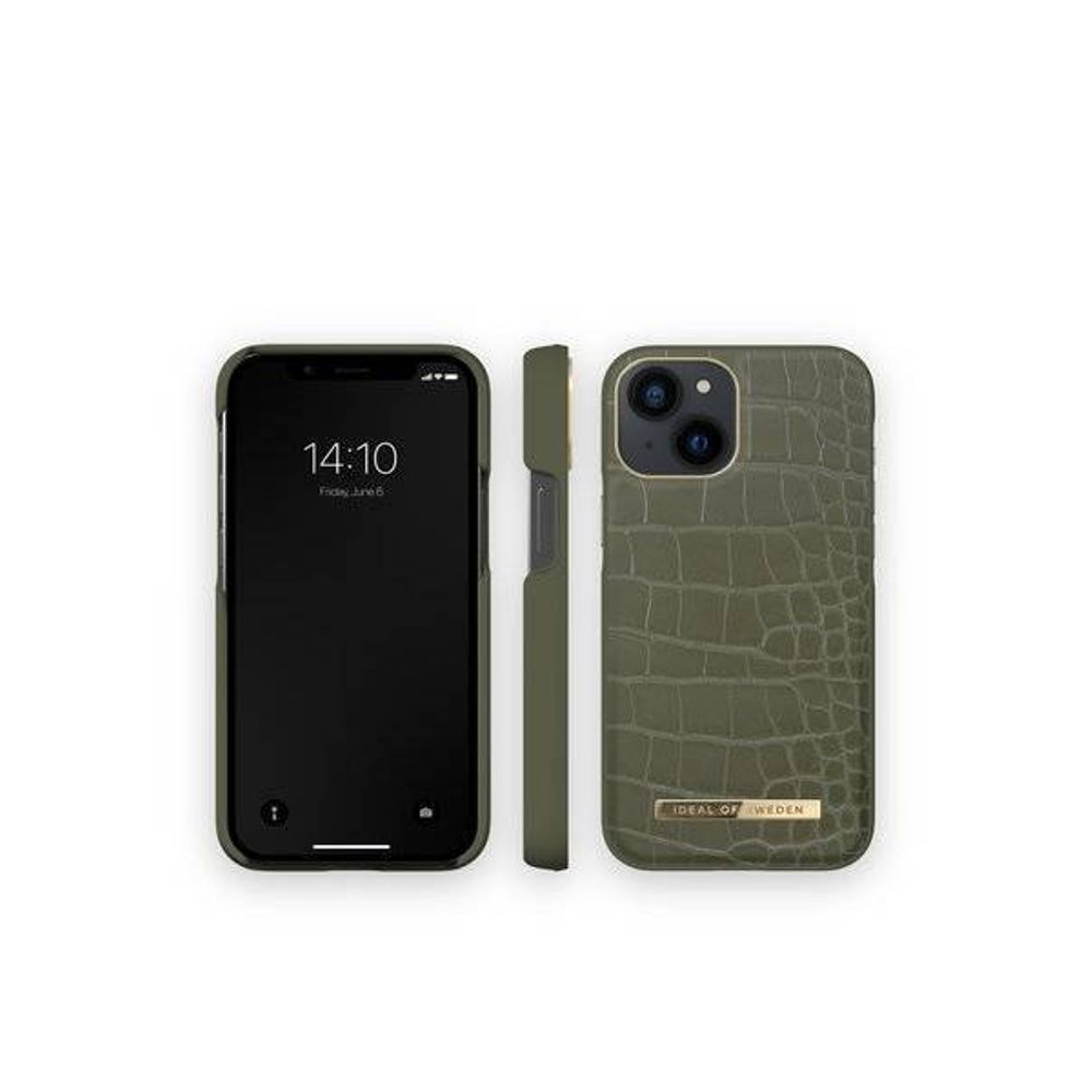 iDeal of Sweden Maskica AT - iPhone 13 mini - Khaki Croco slika 1