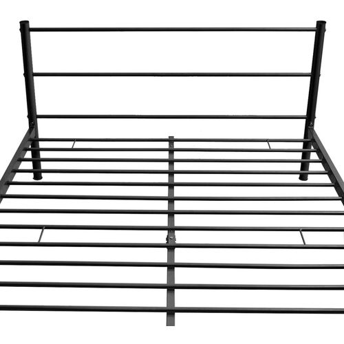 Krevet s madracem crni metalni 140 x 200 cm slika 32