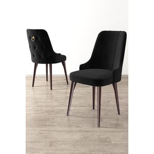 Newa - Crna i Smeđa Stolica Set (4 Komada)