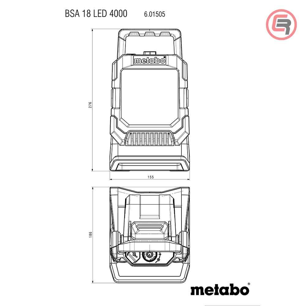 Metabo Svjetiljka Za Gradilište BSA 18 LED 4000 (bez baterija i punjača) - 601505850 slika 8