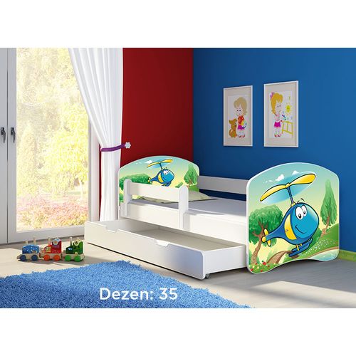 Deciji krevet ACMA II 140x70 F + dusek 6 cm WHITE35 slika 1