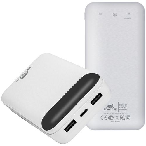 Prijenosna baterija RivaPower VA2280 (20000mAh) White, 10W, LCD slika 1