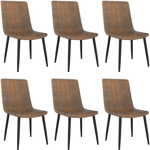 Blagovaonske stolice od umjetne kože 6 kom smeđe slika 8