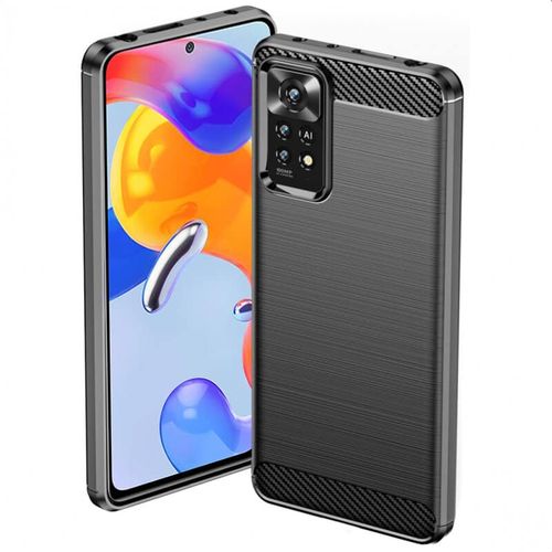 Techsuit Carbon Silicone maska za Xiaomi Redmi Note 11 Pro 4G/Note 11 Pro 5G, crna slika 2