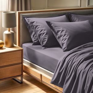 Ranforce king fitted sheet (FR) (IT) (ES) (DE) Tonne Grise - 68, colour: grey