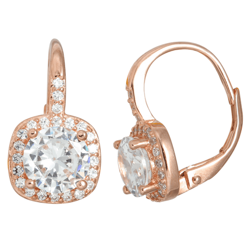 J&B Jewellery 925 Srebrne minđuše QQ3-Rose gold slika 1